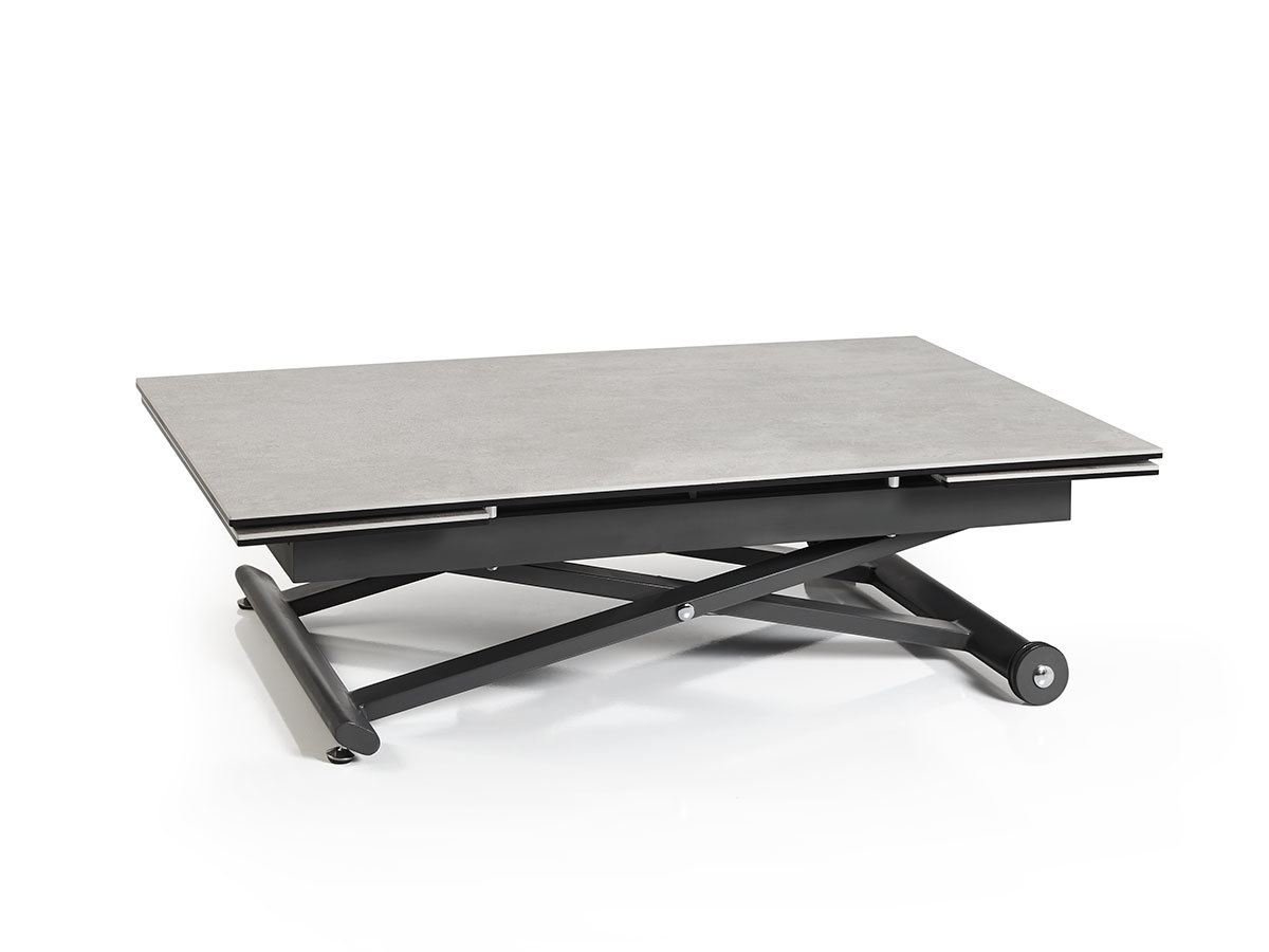 Table basse relevable avec 2 allonges